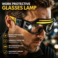 Rechargeable LED Headlamp Glasses Waterproof Adjustable