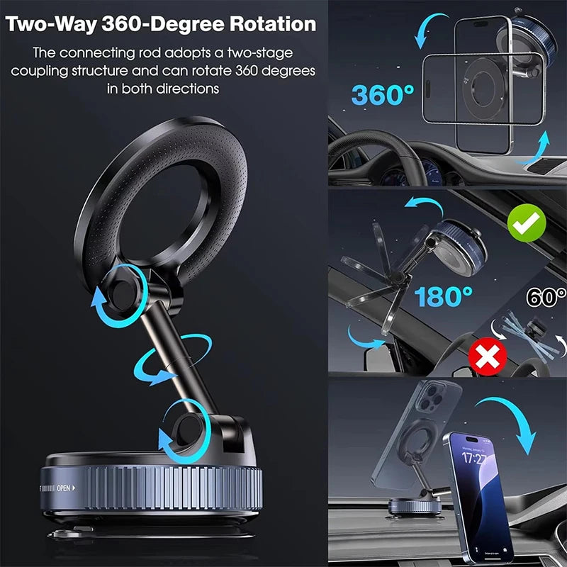 GripLock Pro Magnetic Phone Holder Vacuum Mount