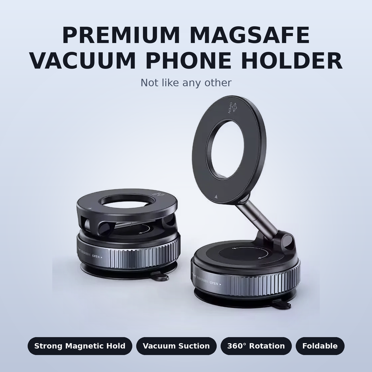GripLock Pro Magnetic Phone Holder Vacuum Mount